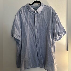 Perry Ellis linen light blue men’s shirt size 3x